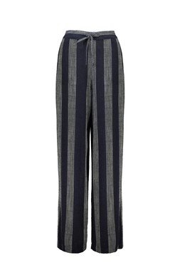 Blue Stripe Linen Trouser
