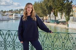 F&F Active x Kate Ferdinand January 2025 -Navy Sweater £19.50 & Ribbed Navy Legging £18