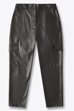 PU Cargo Trouser Black