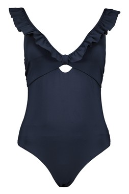 Navy Frill Swimsuit