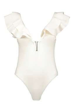 White Frill Swimsuit