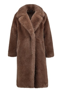 Brown Faux Fur Long Coat £69.50- embargoed until 27th October 2025