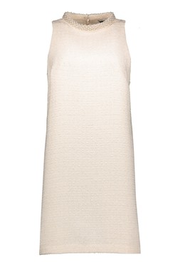 Cream Ivory Boucle Dress