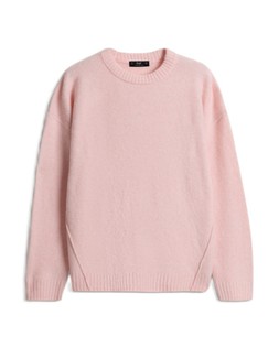 Pink Oversized Crew Neck Jumper