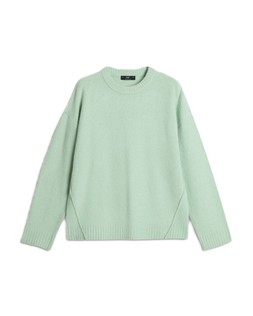 Green Oversized Crew Neck Jumper