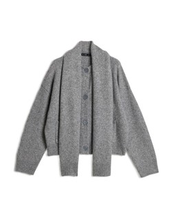 Grey Multi Scarf Cardigan