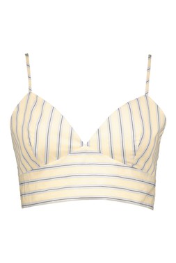 Yellow Stripe Poplin Co Ord Bralet