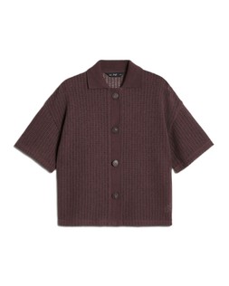 Brown Crochet Co Ord Shirt