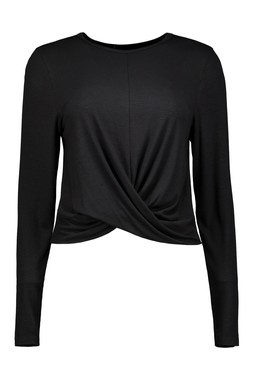 Black Supersoft Crossover Top