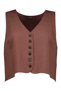 Brown Soft Safari Waistcoat