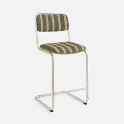 Draper Cantilever Barstool Textured Weave Olive