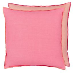 BRERA LINO HIBISCUS & PEACH LINEN CUSHION CCDG1363
