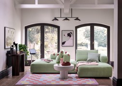 Flex Left Hand Facing Chaise, Power Motion Back, Large Back Cushion in Casual Chenille Seafoam, £999.