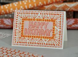 Card Happy Birthday Neon