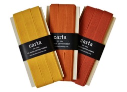 Italian Cotton Ribbons in Yellow and Orange