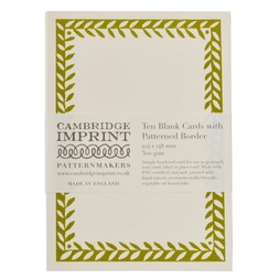 Ten Postcards with Patterned Border in Bawden Green