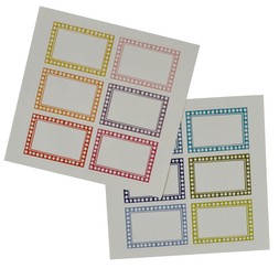 12 Large Old-fashioned Self-Adhesive Labels