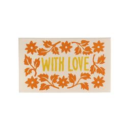 Pack of Gift Cards Leaves and Stars Tangerine