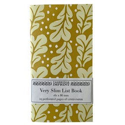 Very Slim List Book Quercus Sap Green