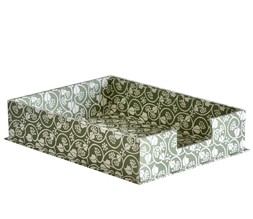 A4 Letter Tray Small Ivy Stripe Sage Green