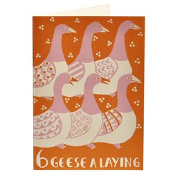 6. Card Six Geese A-Laying