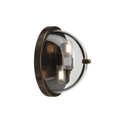 Clear glass flush fitting Grafton Globe bathroom light