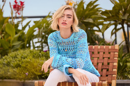 Summer Blues Boho Open Knit Jumper £50
