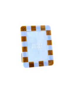 Alyssa Blue & Brown Resin Photo Frame 5x7