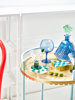 Jewel Blue Glass Decanter