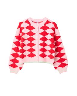 pink & red cardi