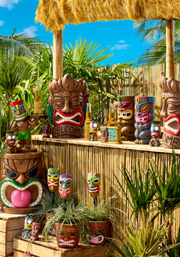 B&M GARDEN SS26 // TIKI - 8 WEEK ONLY // TIKI MAN WITH TRAY £12 // TIKI CHARACTER WITH DANGLY LEGS £4 // XL TIKI PLANTER £20 //