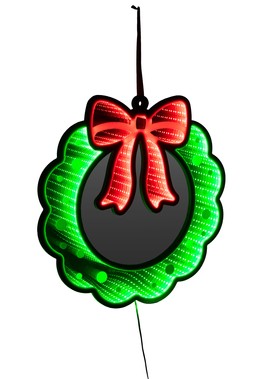 40cm infinity double sided hanging wreath with bow