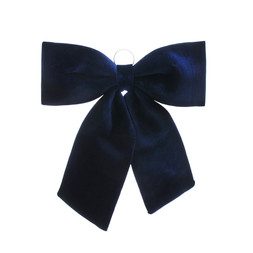 Navy blue with silver bow