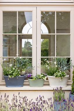 OUTDOOR SNOWSHILL SLATE GREY GLAZED TROUGH £39.99, OUTDOOR SNOWSHILL SAGE GLAZED TROUGH £24.99 & OUTDOOR SNOWSHILL WHITE GLAZED TROUGH £39.99