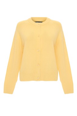 Yellow Button Up Knitted Cardigan