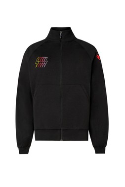 Black Rainbow Bolt Zip Hoodie Jacket 0021