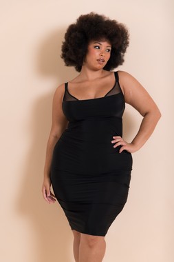 MIRAGE WIRED PLUNGE SLIP DRESS
