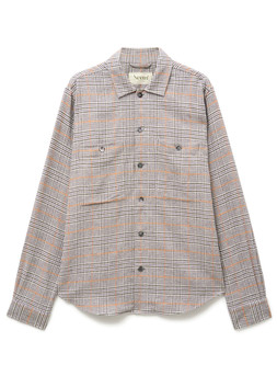 Neem London Recycled Italian Flannel Cornwall Check Double Pocket Overshirt £195