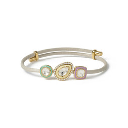 SACRED ALIGNMENT - MINK, PASTEL & GOLD BRACELET - RRP £379(1) www.vixiiworld.com