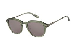 Barbour BAS-3107 Green Crystal & Gunmetal Round Men's Sunglasses