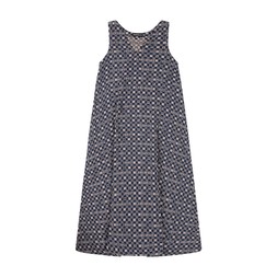 Easy-fit Organic Cotton Summer Dress in Midnight & Putty