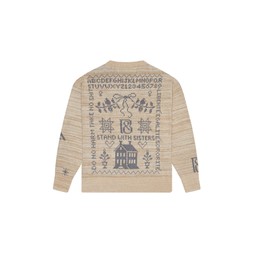 Rear- Cross Stitch Jumper in Putty & Midnight