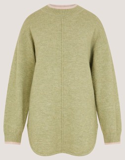 Tori Oversized Tipped Jumper Green
