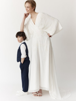 Camilla Embroidered Maxi Wedding Dress Ivory