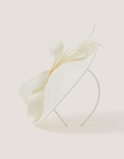 Lynelle Bow Disc Fascinator Ivory