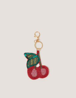 Cherry Beaded Bag Charm
