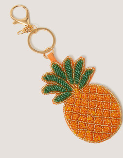 Pineapple Beaded Bag Charm