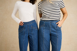 Harper Short Wide Leg Jeans Blue