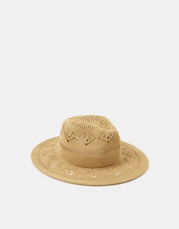 Woven Fedora Hat
