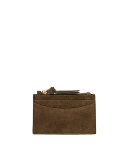 Suede Card Holder Green